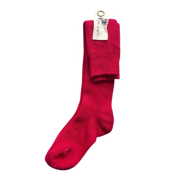 Free People Super Scrunch Solid Socks in Red | NWT - Picture 4 of 9